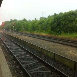 Bahnhof Lemgo im Regen