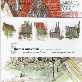 5 Postkarten - handgezeichnet von Isa Fischer