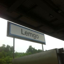 Bahnhof Lemgo im Regen