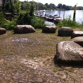 Blick auf die Lesum mit den vielen Segelschiffen beim VWL