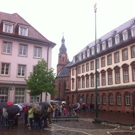 Kornmarkt in Heidelberg - Blick zur Heiliggeist Kirche