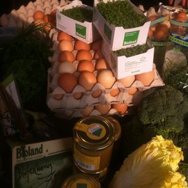Eier und Kresse am Wochenmarkt in Vegesack
