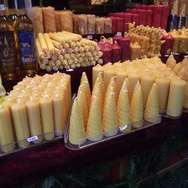 Auf dem Bremer Weihnachtsmarkt beim Marktplatz - Kerzen