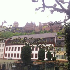 Kornmarkt in Heidelberg - Blick zum Schloss