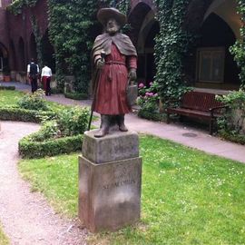Jakobus im Bibelgarten - der Pilgerweg aus dem Norden geht über Bremen, Osnabrück, Köln bis nach Santiago de Compostela