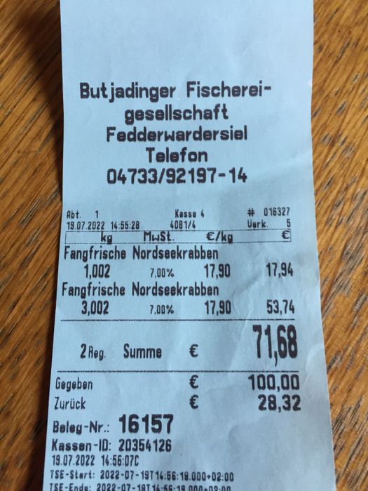 Aktueller Preis 17,90€/kg