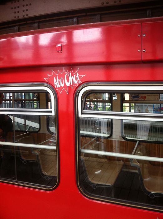 Rückfahrt mit diesem Wagen der Schwebebahn von Vohwinkel nach Oberbarmen