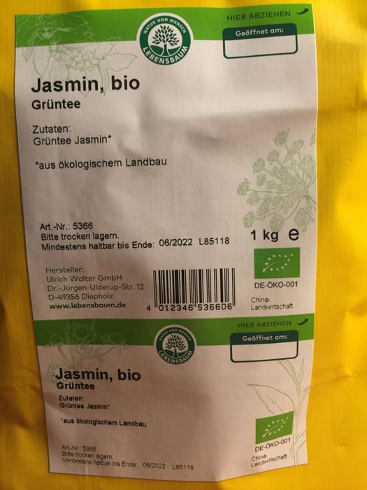 1 kg Jasmintee in Bio Qualität