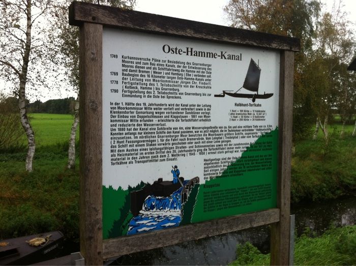 Info Tafel zum Oste - Hamme Kanal am Kuhstedter Moor