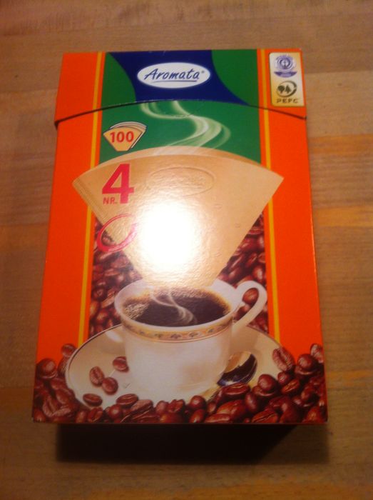 Kaffee - Filter von Lidl, auch mit dem blauen Engel und kosten hier 0,45 € für 100 Stück
