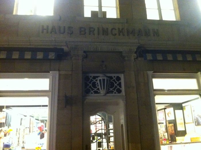 Das Haus Brinkmann zu später Stunde in Münster