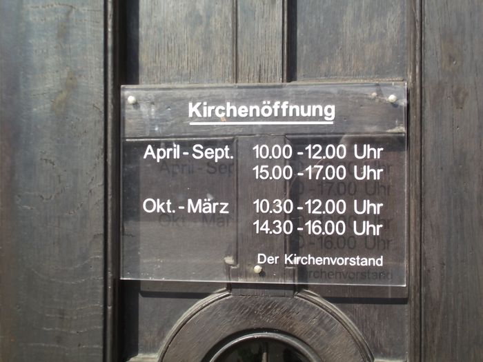 Öffnungszeiten der St. Marien Kirche in Osnabrück