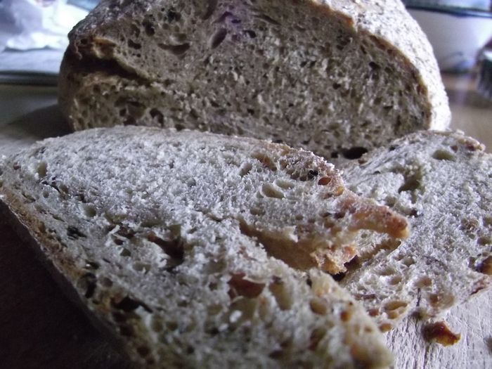 Rauchbrot im Anschnitt