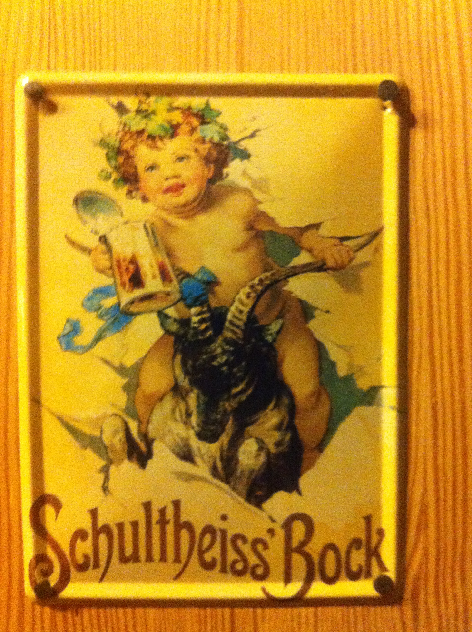Blechschild der Berliner-Kindl-Schultheiss-Brauerei