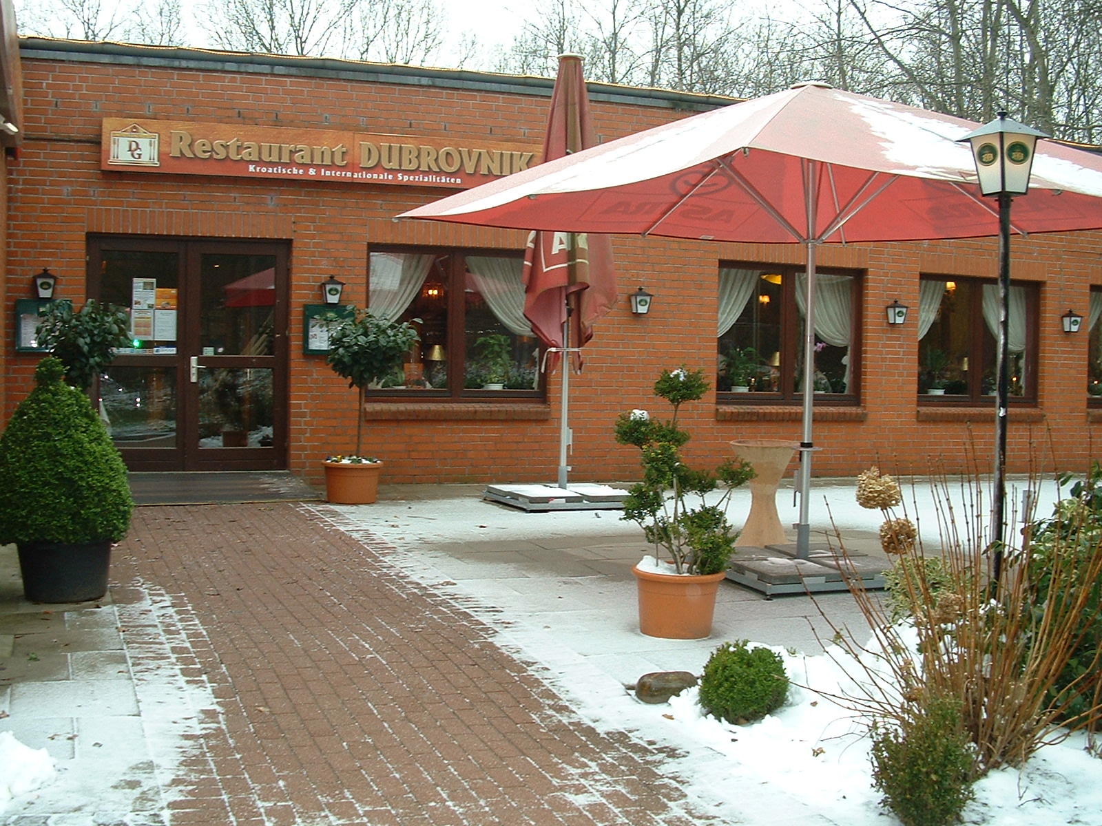 Restaurant Dubrovnik in Pinneberg im Winter