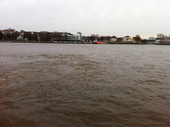 Hochwasser auf der Weser