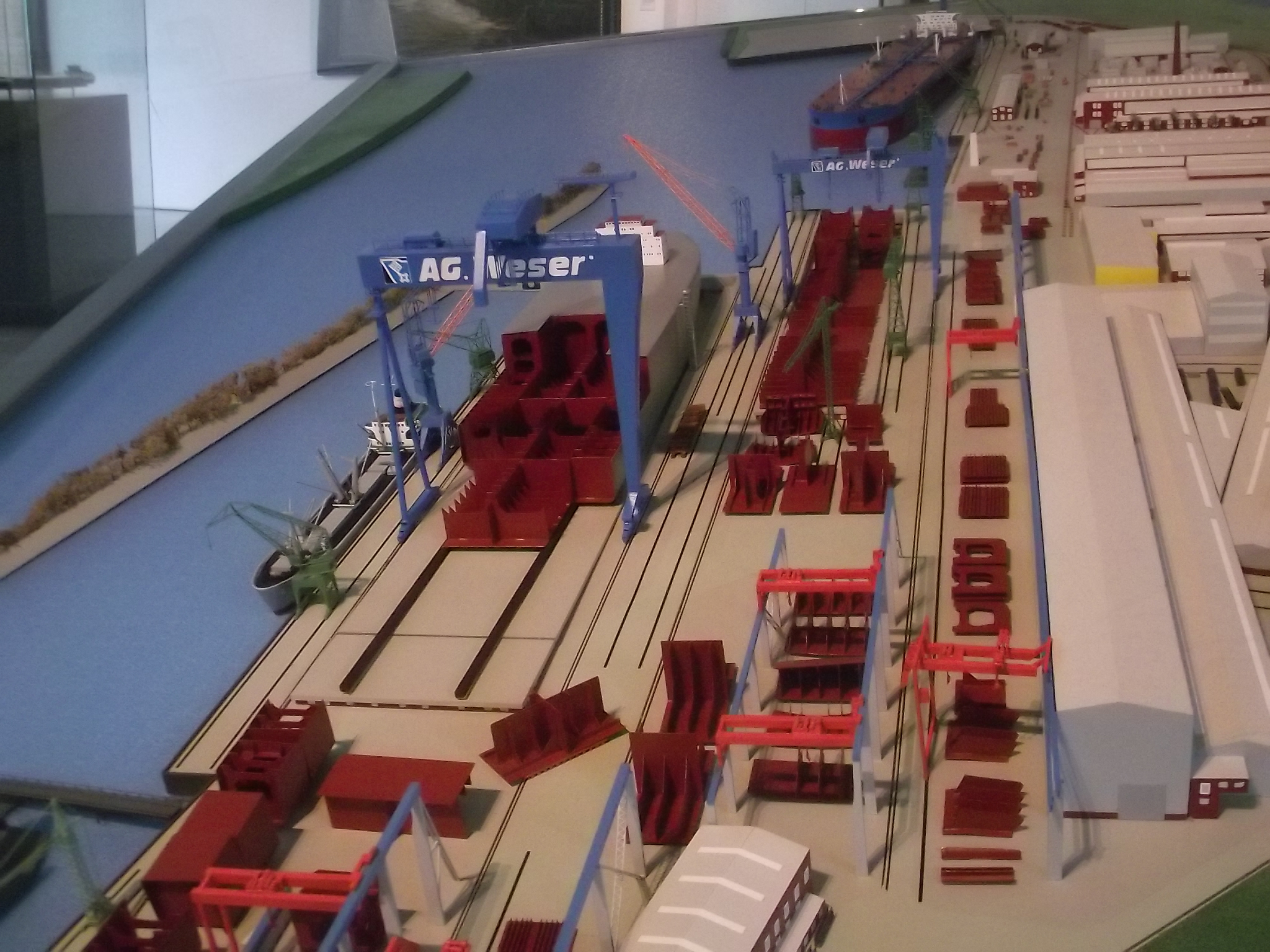 Modell der AB Weser Werft in Bremen - Heute ist dort der Konsumtempel WATERFRONT