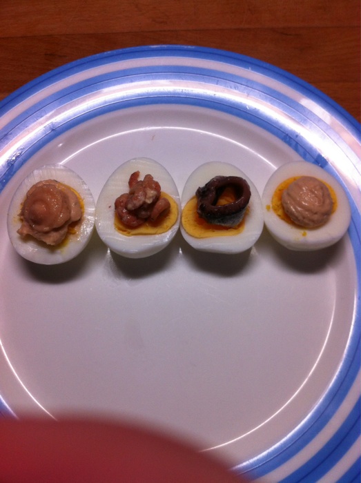 Auricher Eier, gekocht und dekoriert