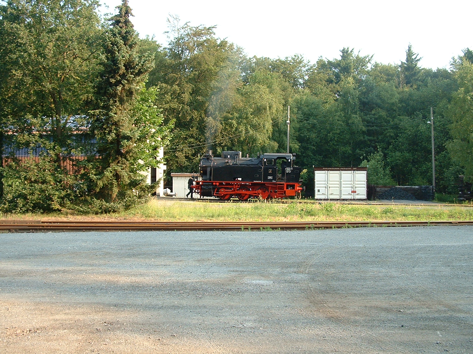 Rauch steigt auf am Bahnhof Harpstedt