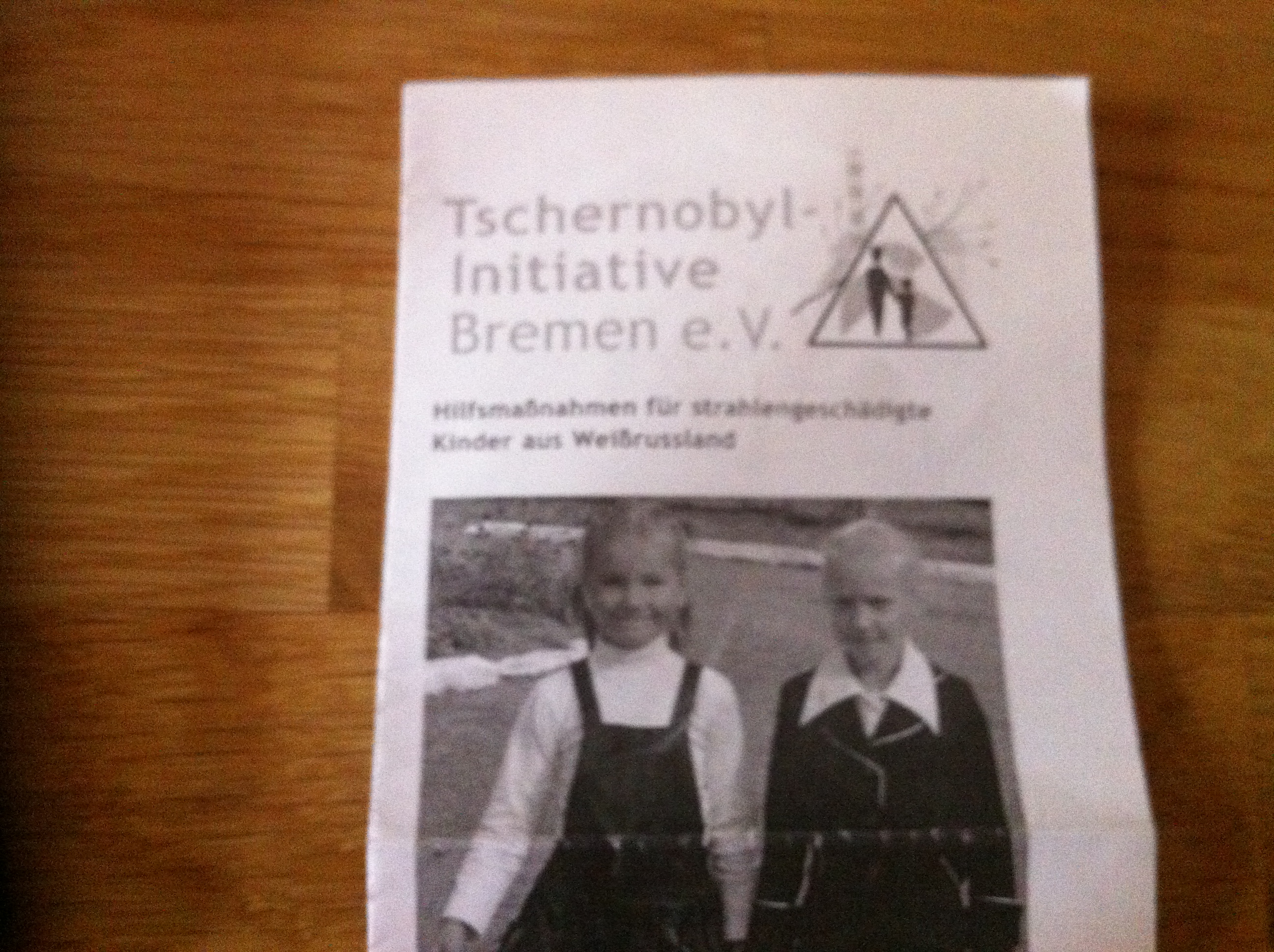 Flyer der Tschernobyl-Initiative Bremen e.V.