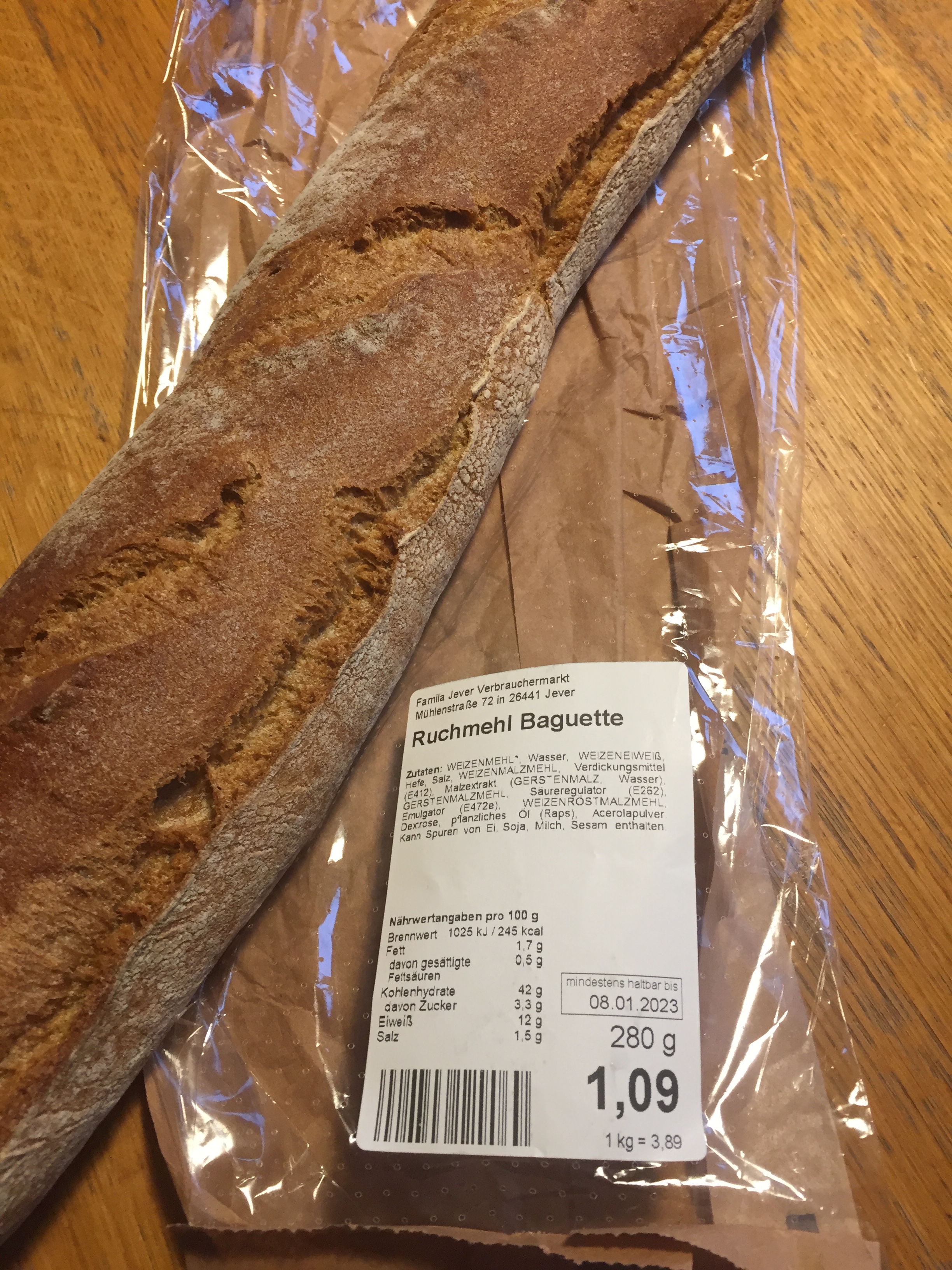 Ruchmehl Baguette