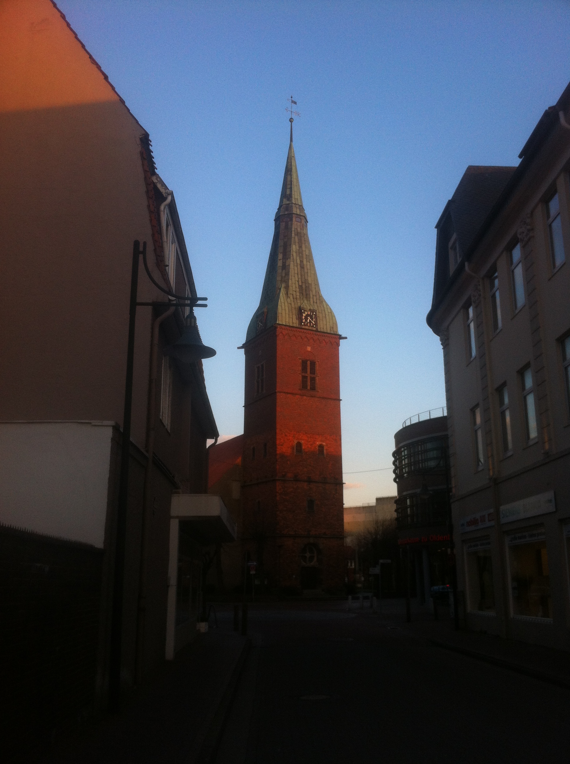 Die Stadtkirche am Dienstag Abend - 25.3.2014