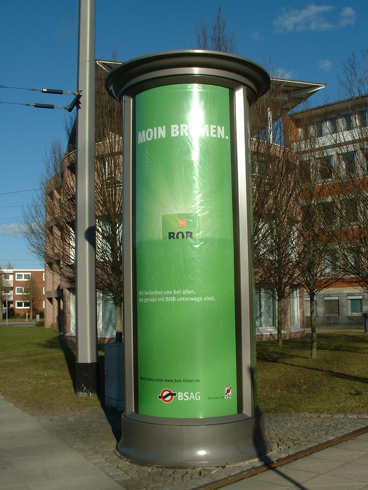 Werbung der BSAG Bremen Zentrale am Flughafendamm