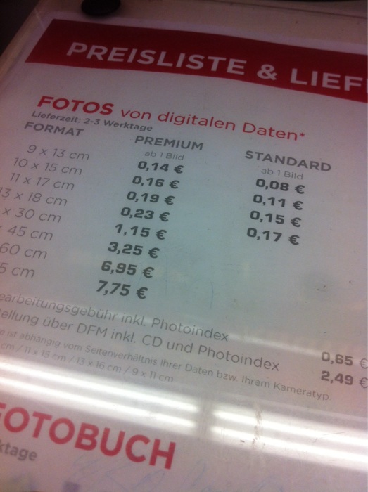 Preisliste CeWe bei Kaufland