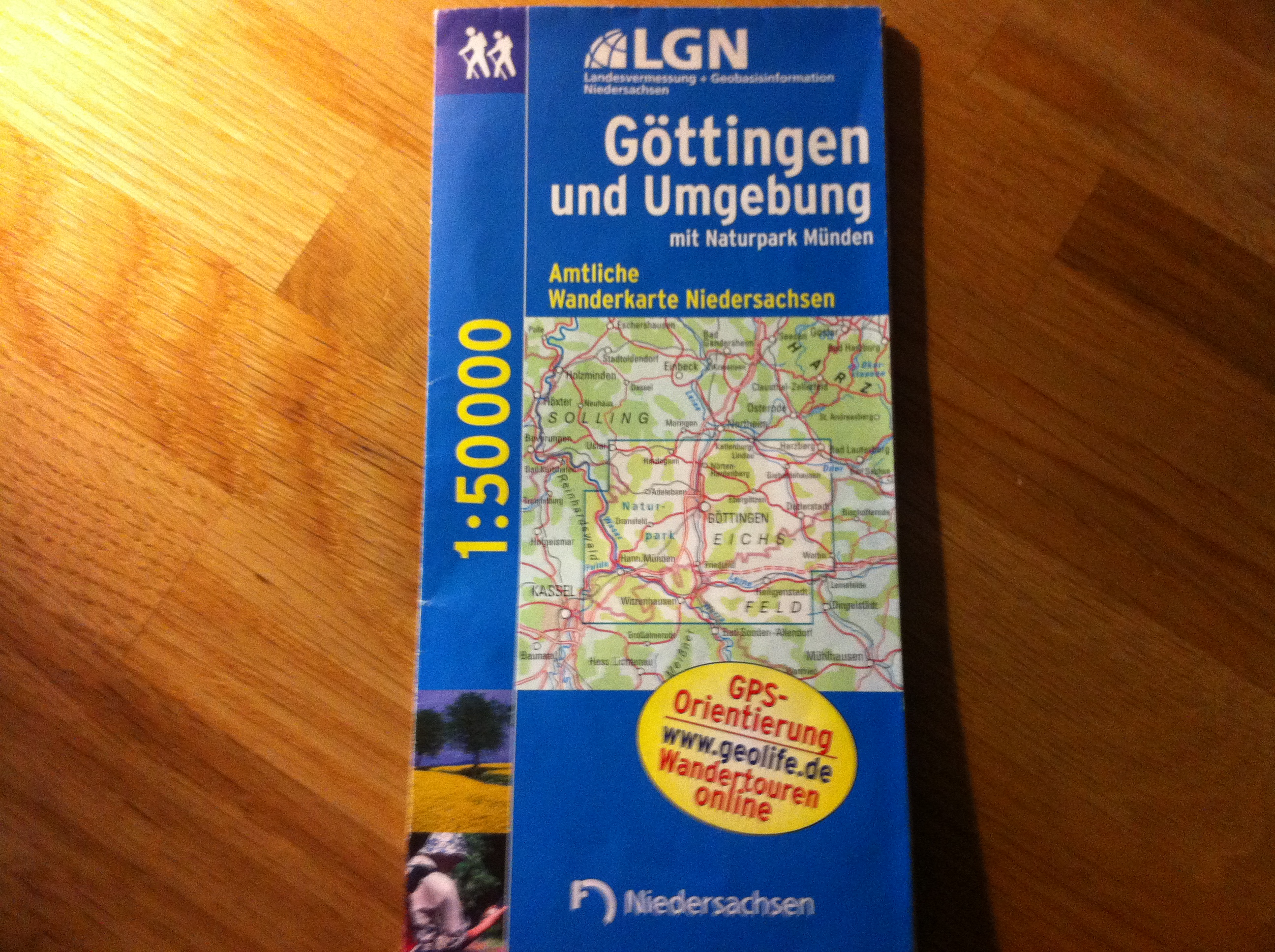 Topografische Karte Großraum Göttingen