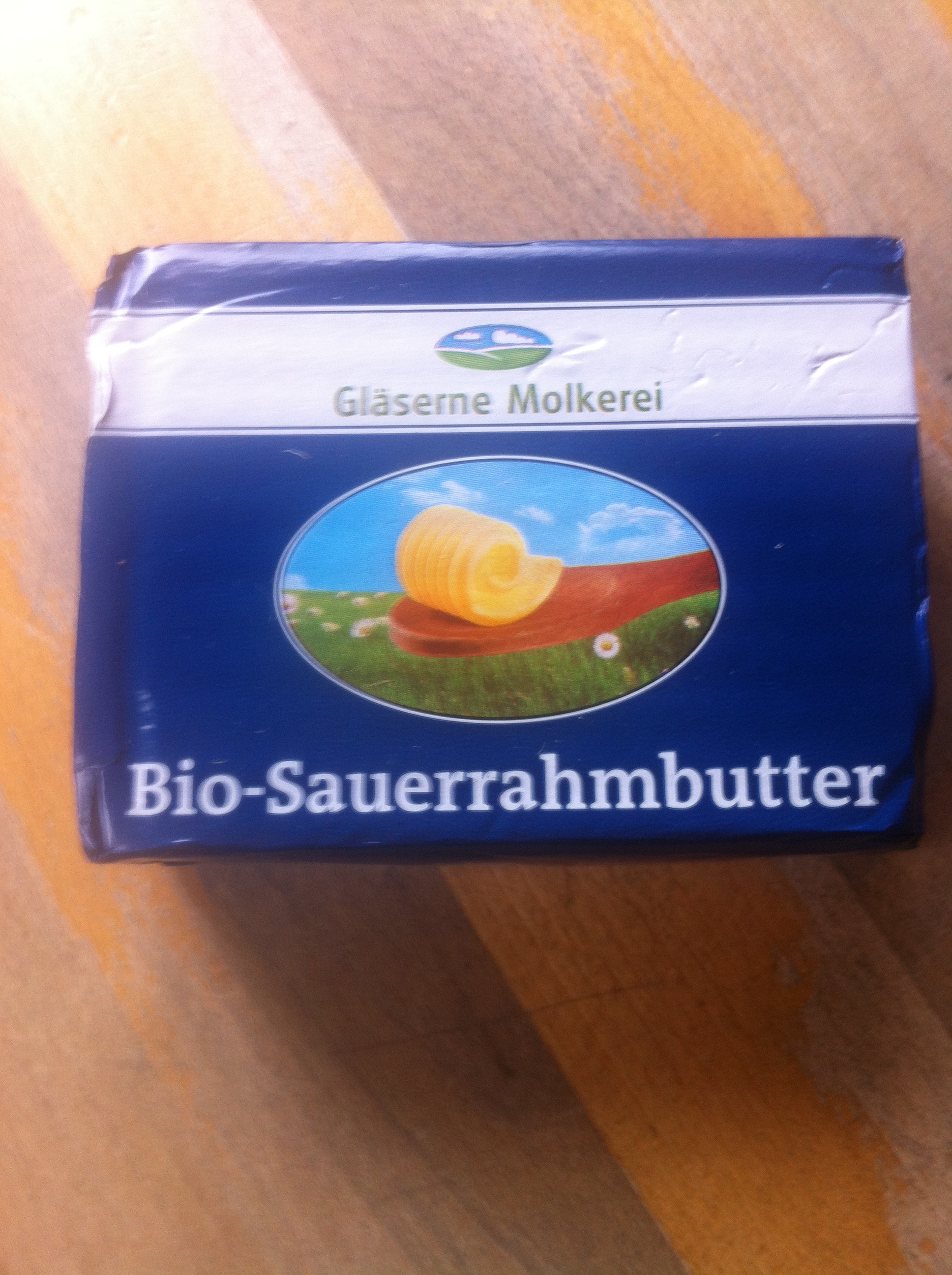 Bio Sauerrahmbutter der Gläserne Molkerei für 1,99€