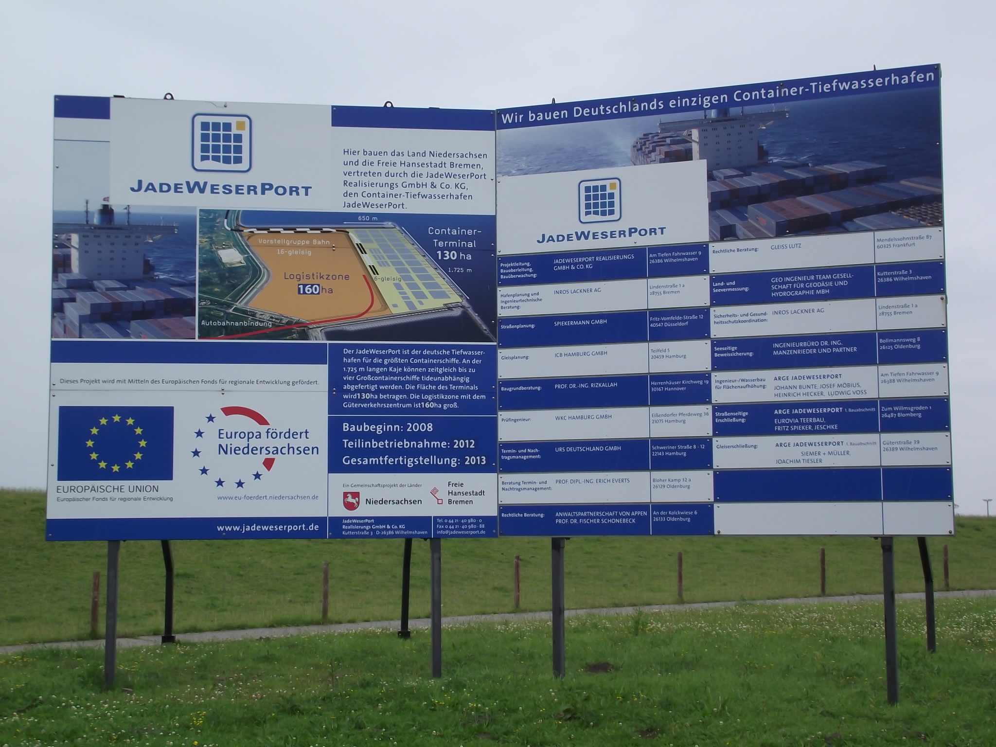 Info zum JadeWeserPort in Wilhelmshaven - Ein Gemeinschaftsprojekt von Niedersachsen und Bremen