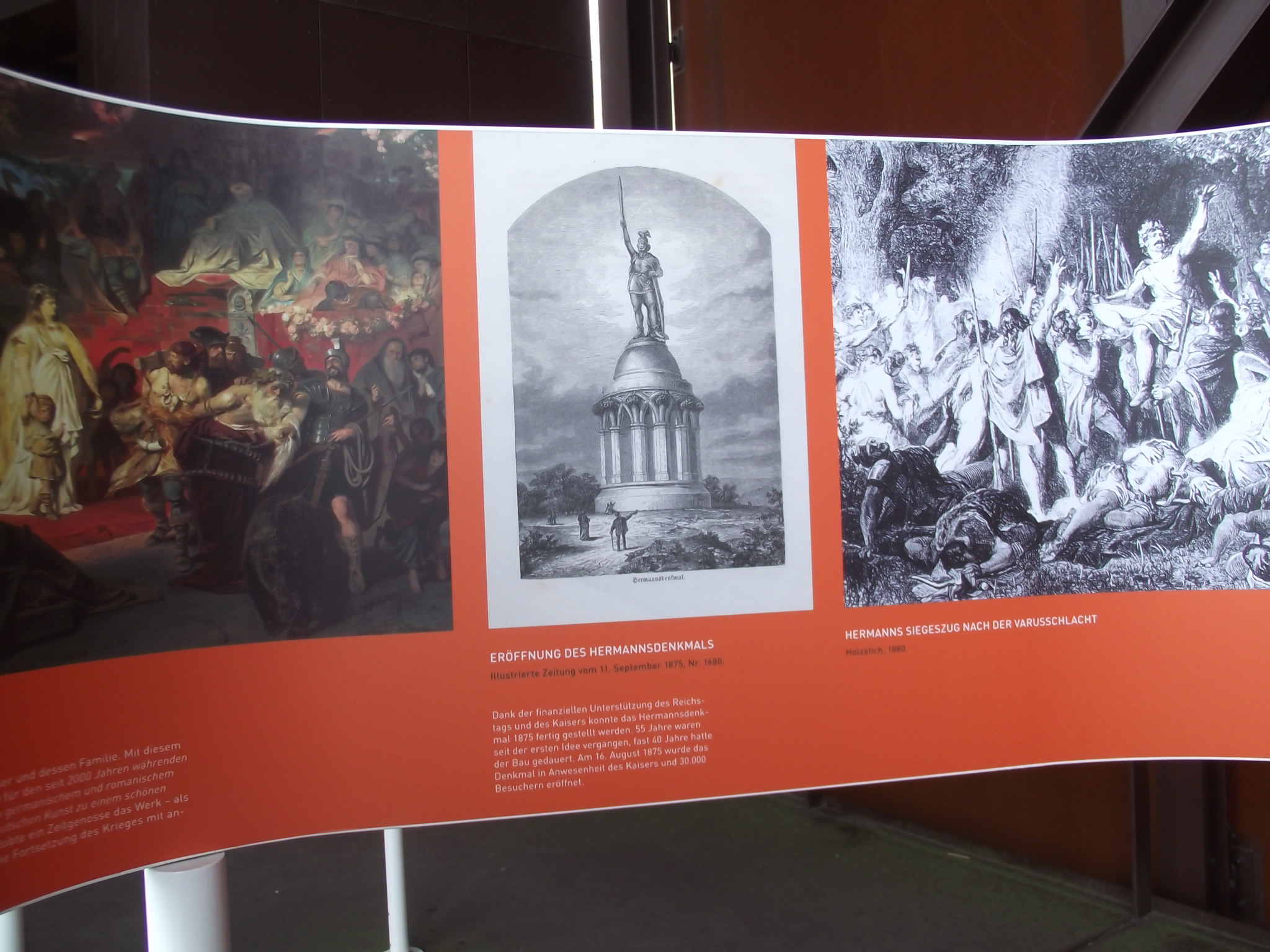 Der alte Held im Teuteburger Wald, Bilder der Eröffnung 1875 im Turm