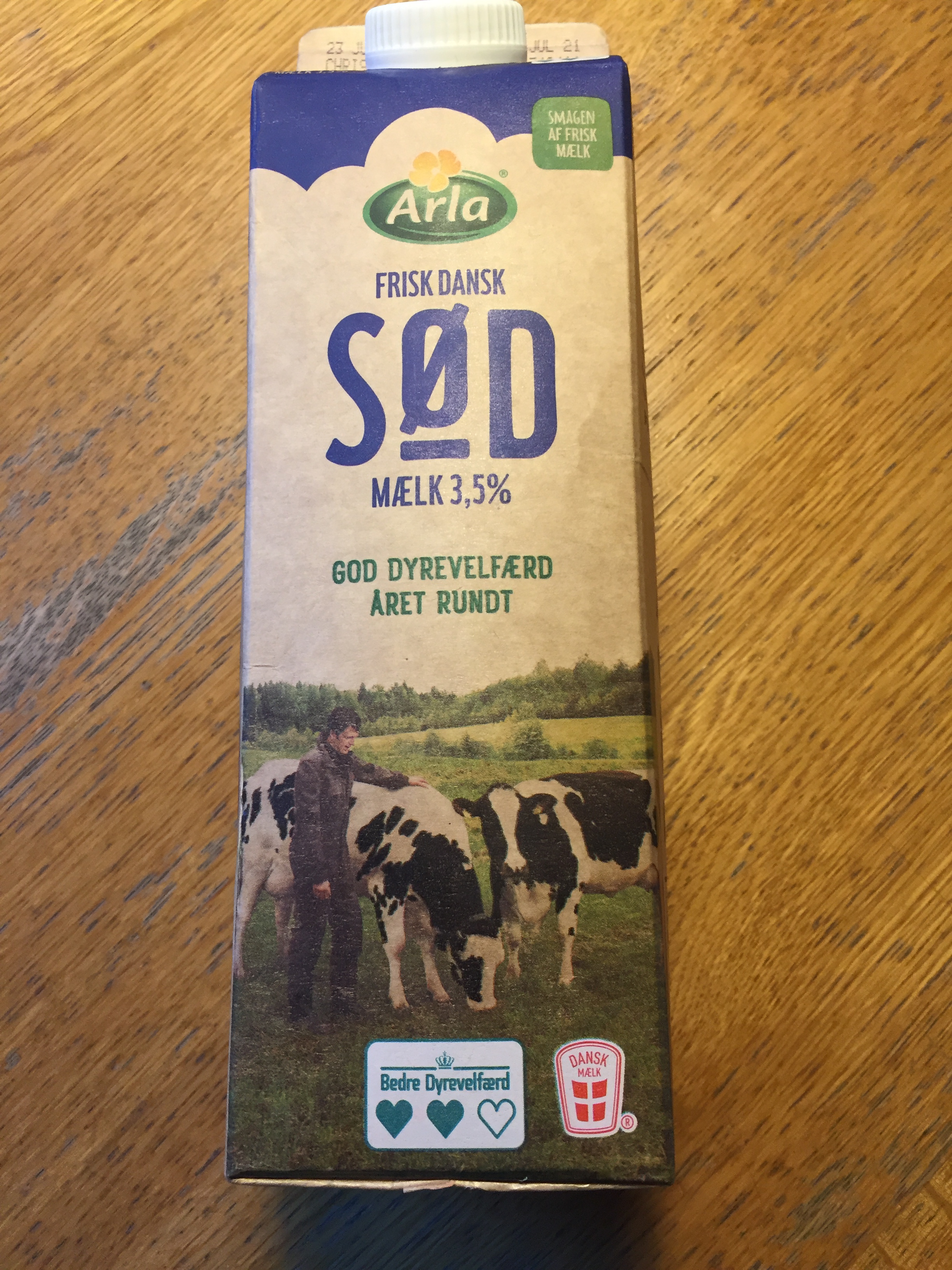 Dänische Milch 1 Liter für 1,79 €, und nur konventionell gemolken