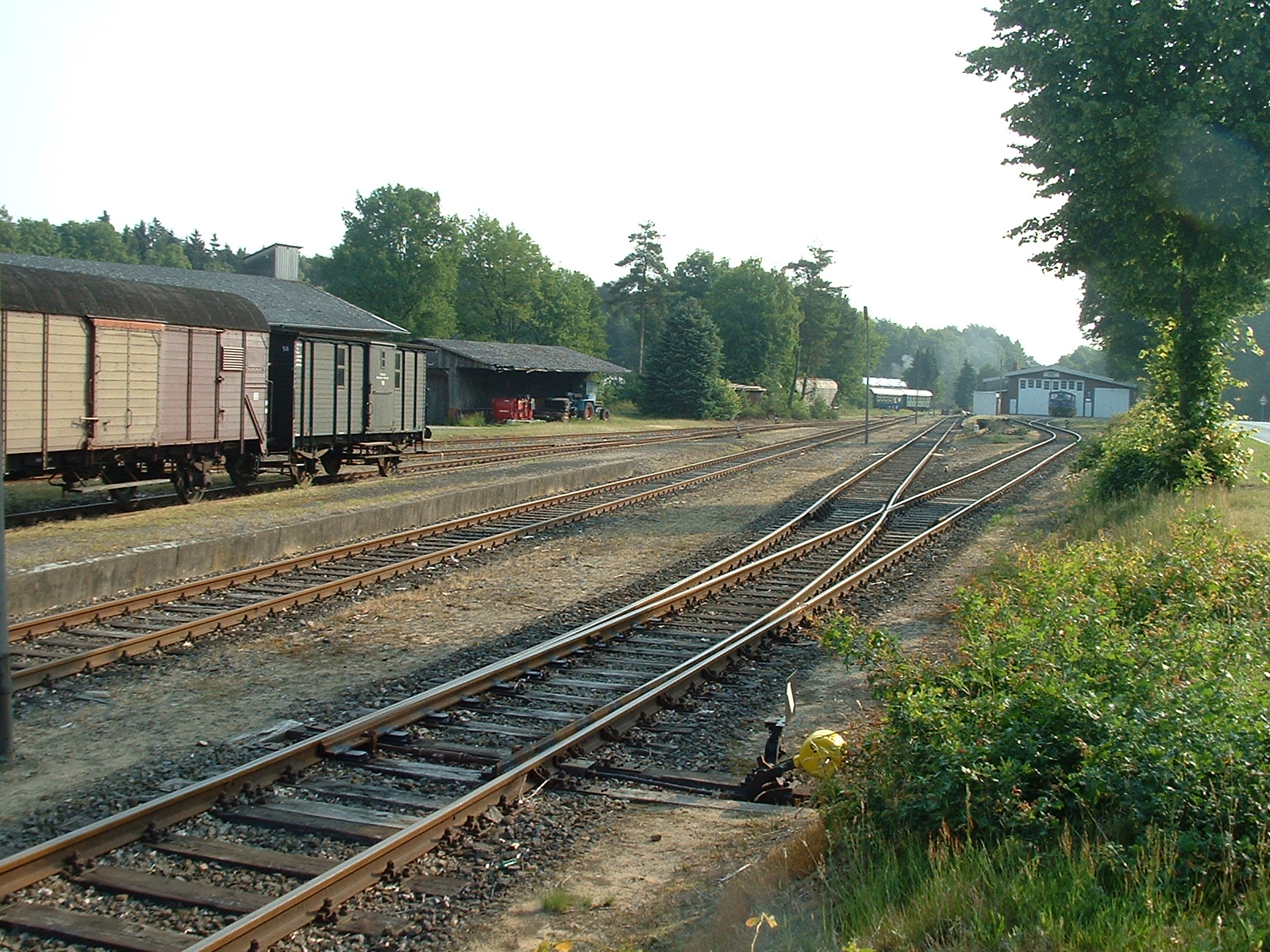 Viele Weichen und Gleise am Bahnhof Harpstedt