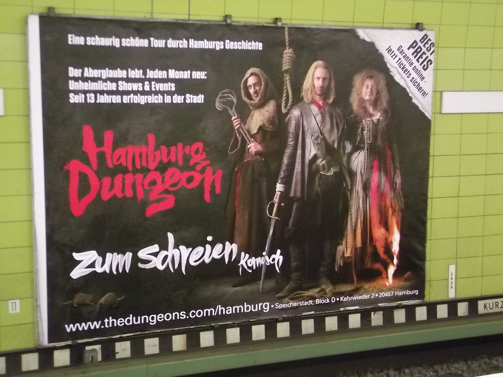 Reklame im U-Bahn Hauptbahnhof Süd