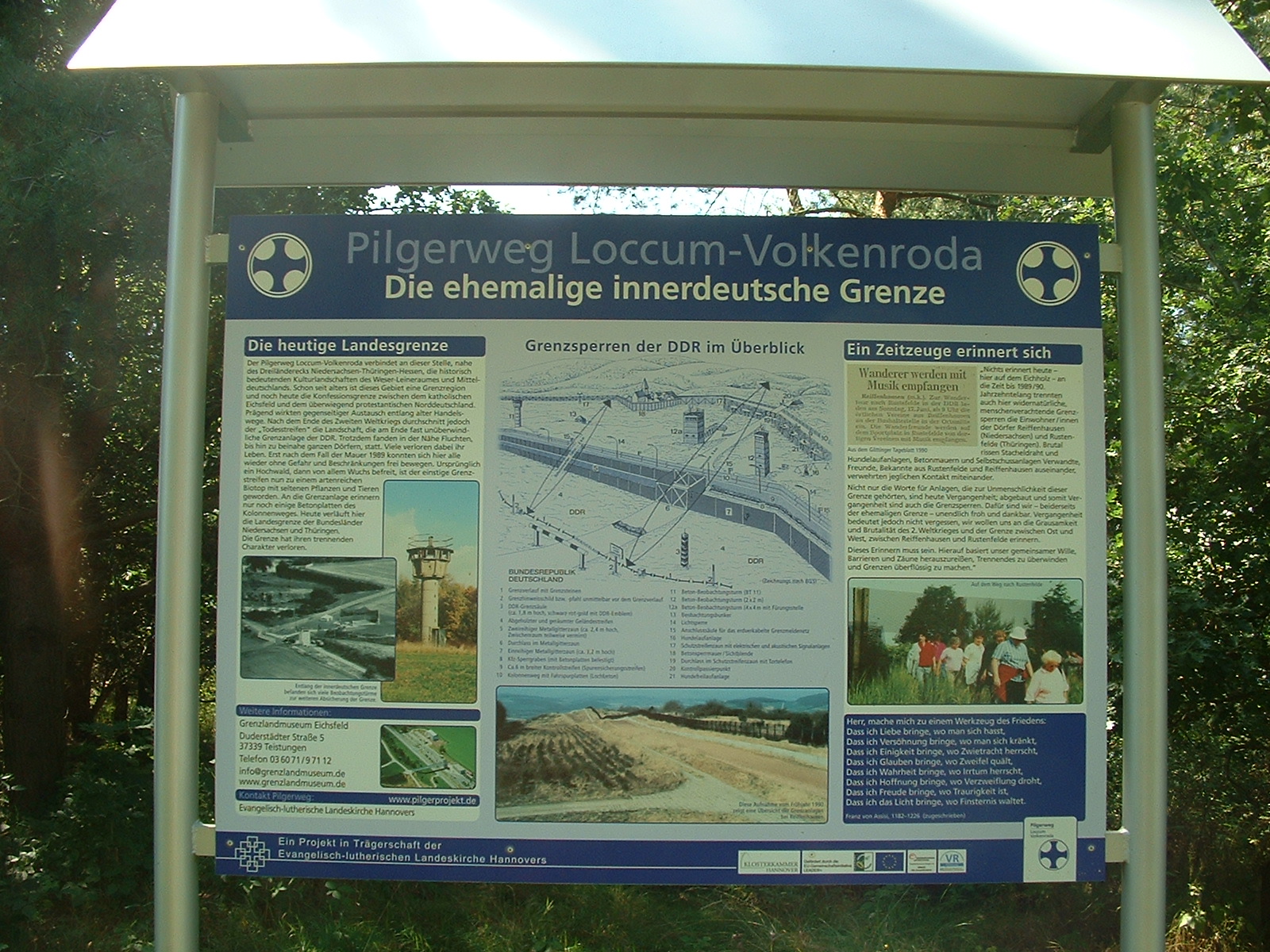 Grenzlandmuseum/Eichsfeld - Grenze von Niedersachsen nach Thüringen - Infotafel am Pilgerweg