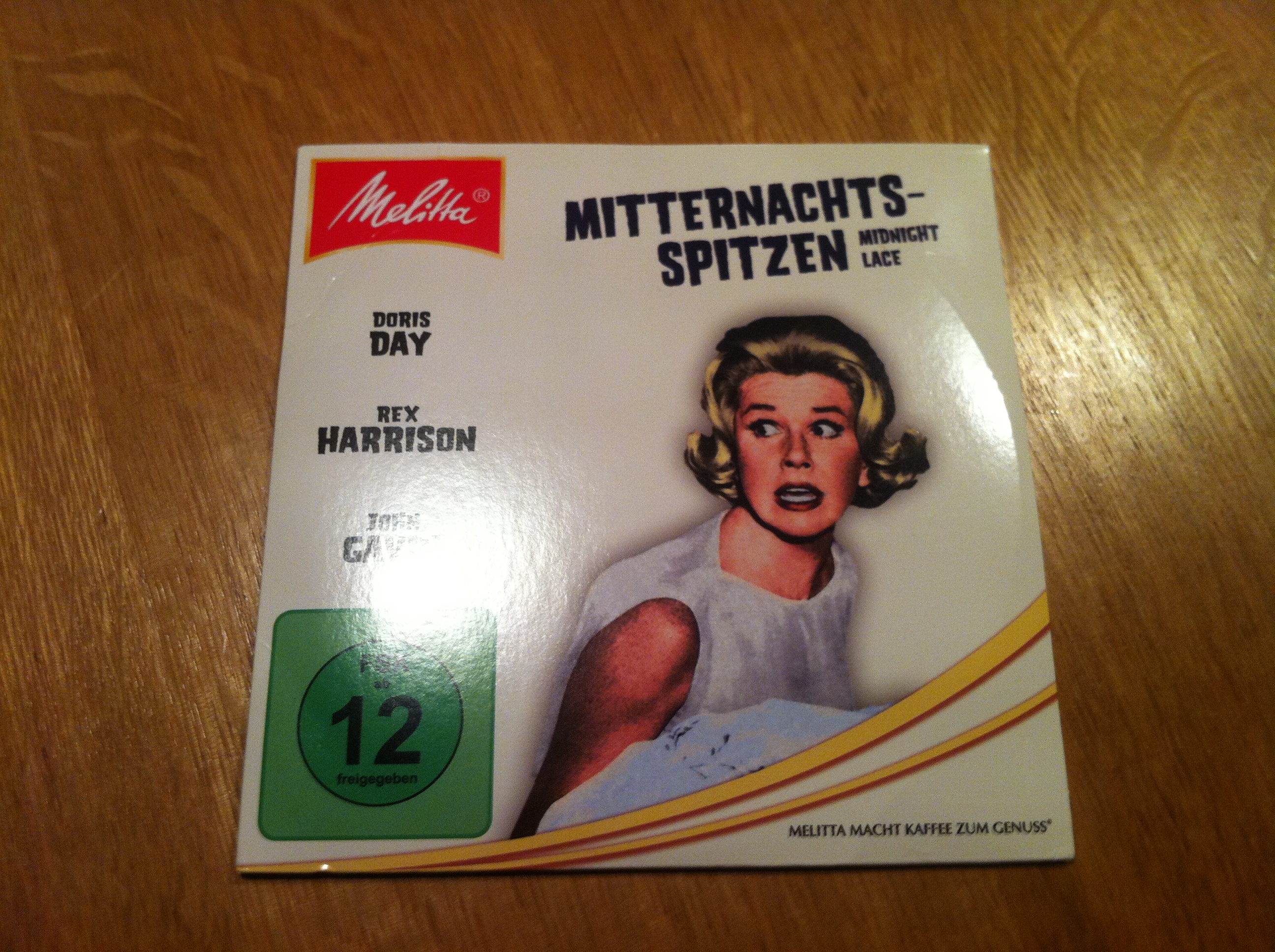 Melitta on pack promotion DVD mit Doris Day Mitternachts Spitzen