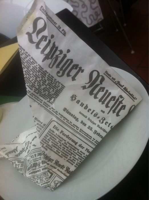 Chipstüte Leipziger Neueste Nachrichten vom 25.2.1930