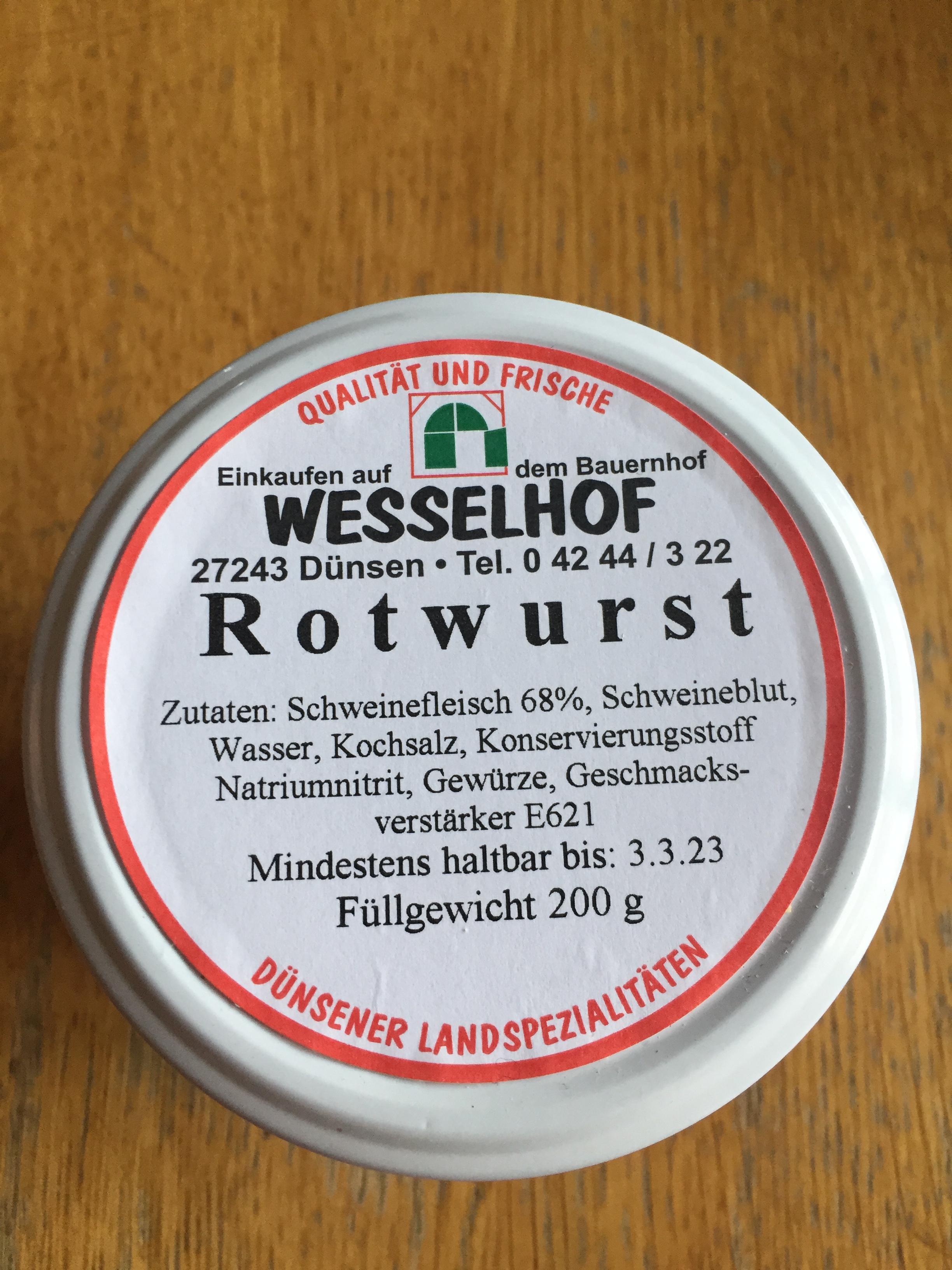Rotwurst im Glas