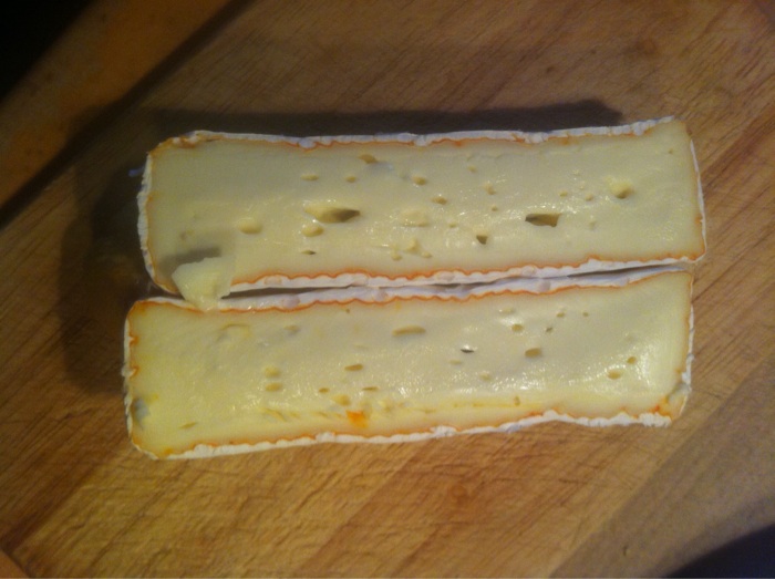 Käse auf Baguette