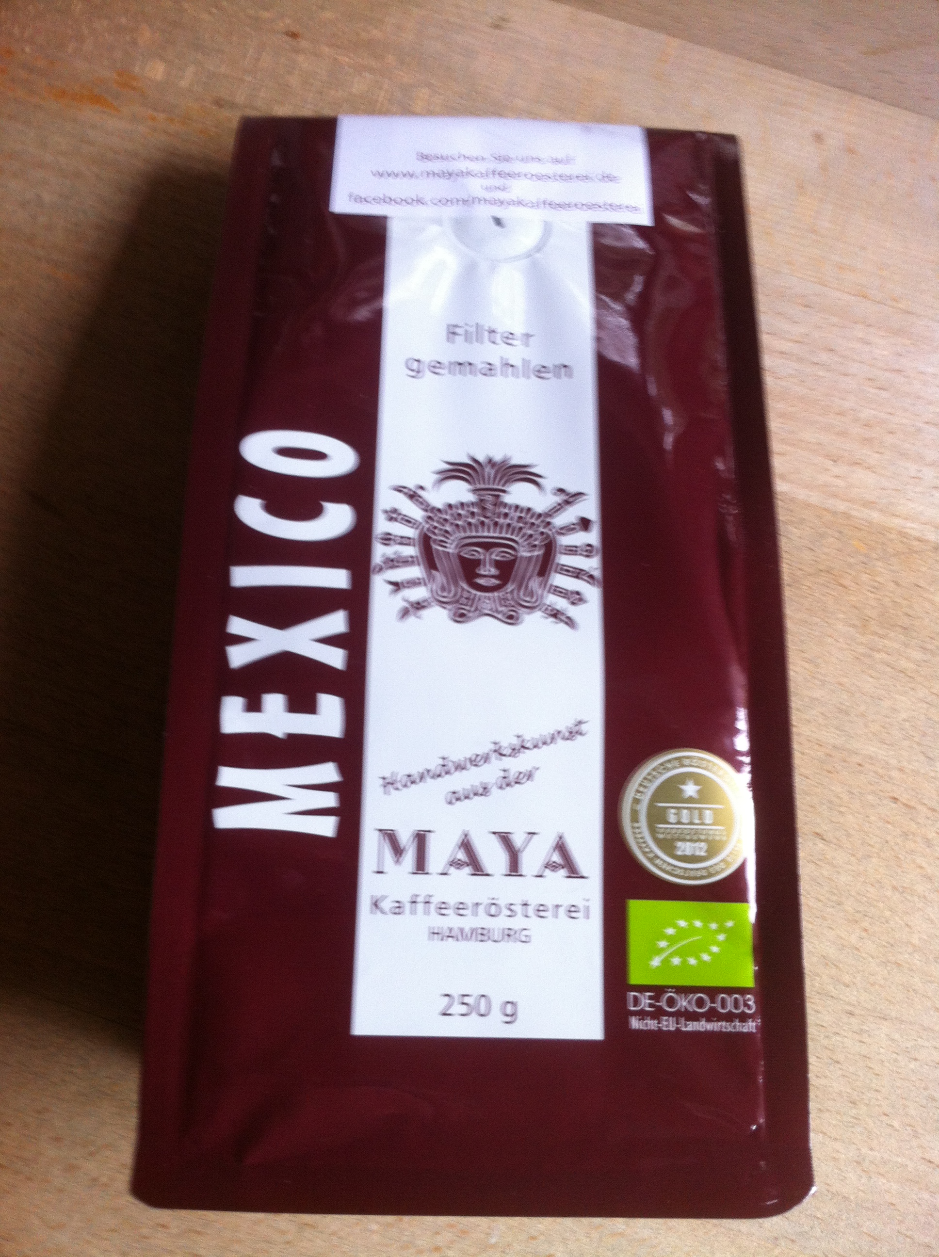 Maya Mexico Kaffee 250 g f&uuml;r 5,40 &euro;