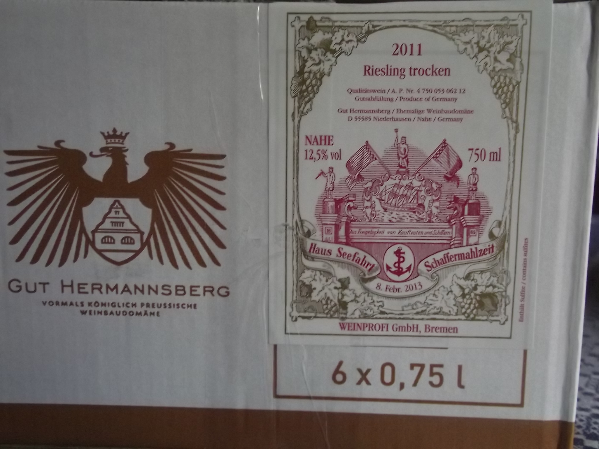 Zwei Schachteln Schafferwein 2013