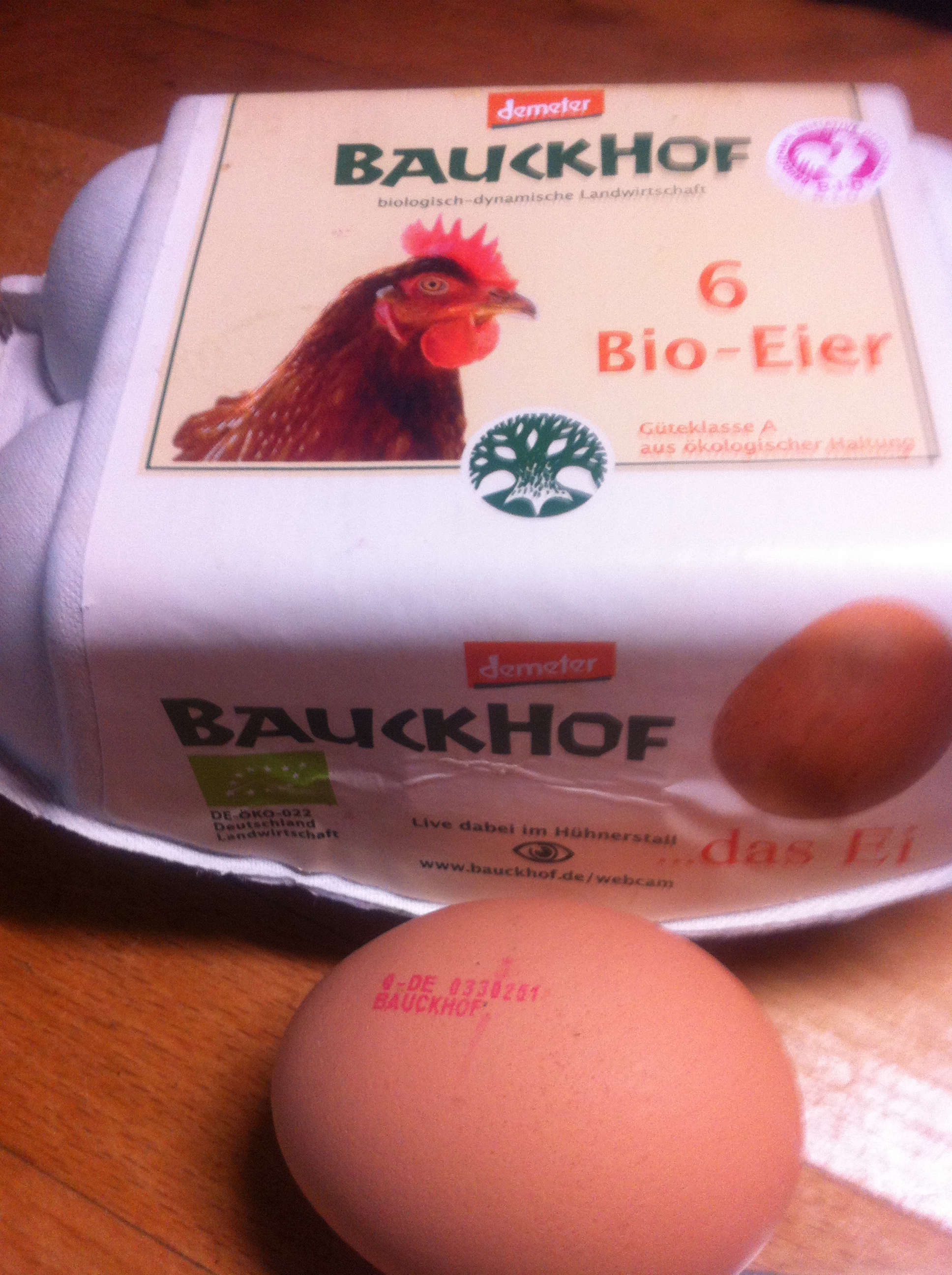 Bio Eier der Größe L vom Bauckhof