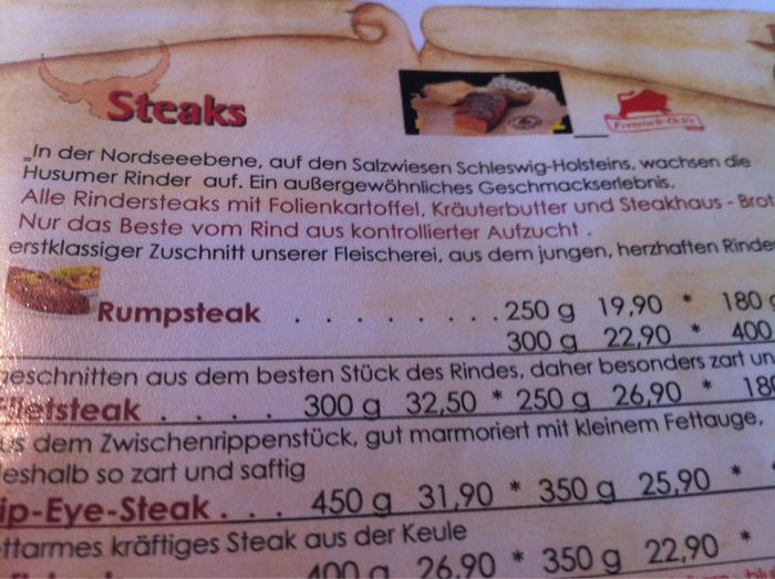 Husumer Rinder Steaks
