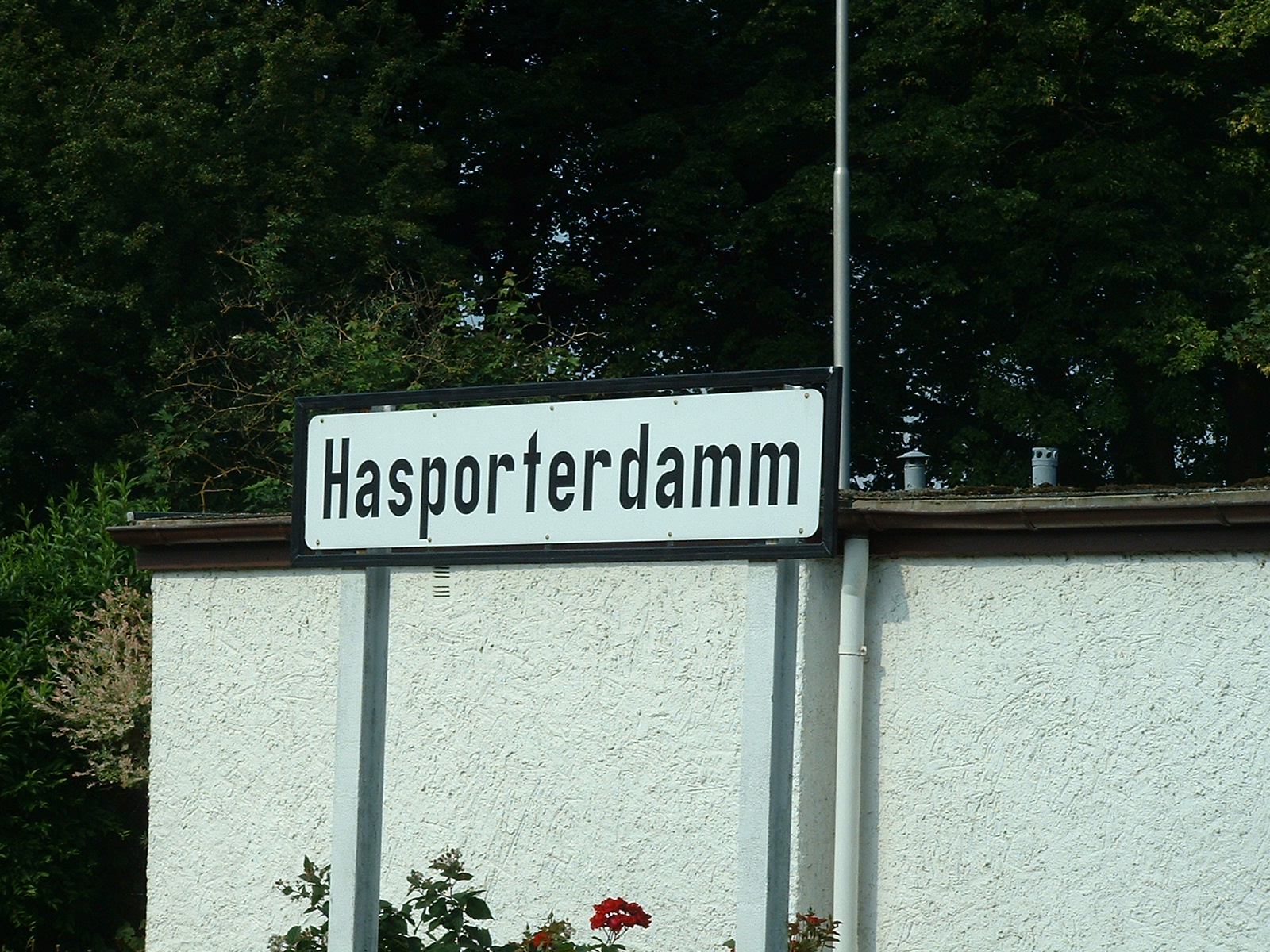 Die Fahrtstrecke von Jan Harpstedt - am Bahnhof Hasporterdamm in Delmenhorst