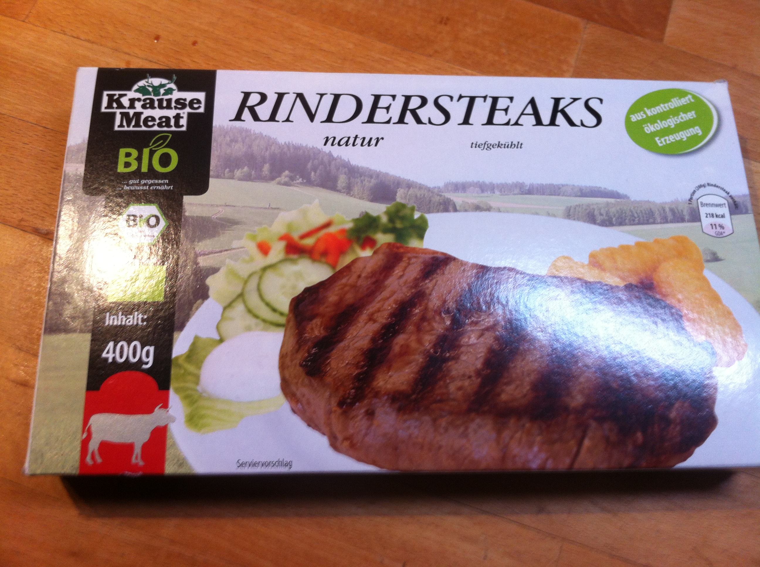 TK Fleisch von Krause Meat - BIO Rindersteak 2x 200g Packung