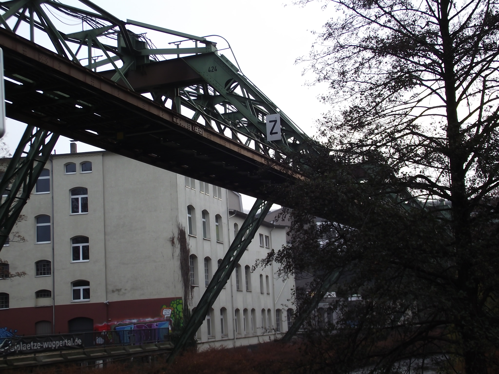 Die Station Werther Brücke der Wuppertaler Schwebebahn