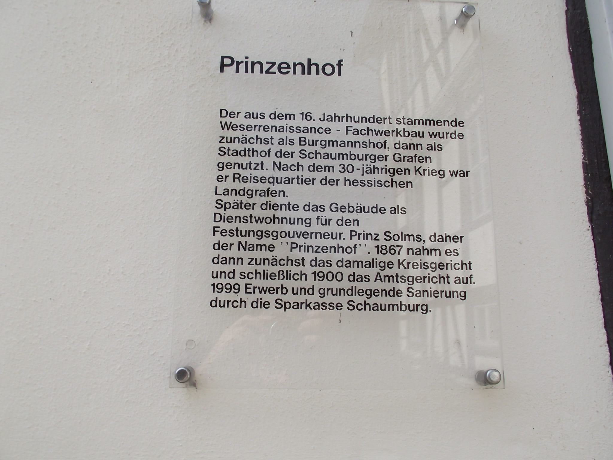 Sparkasse Schaumburg in Rinteln - Prinzenhof