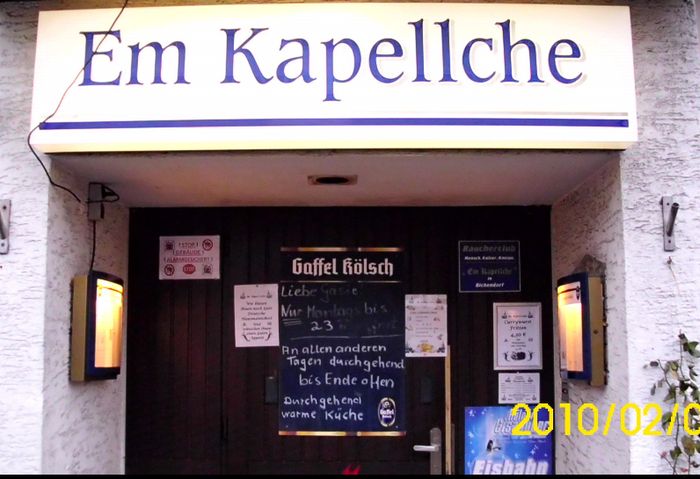 Eingang Türe der Gaststätte von der Venloerstraße aus 