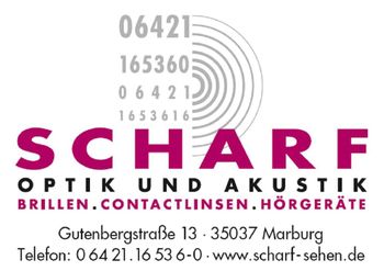 Logo von Scharf Optik Hörgeräte Contactlinsen in Marburg